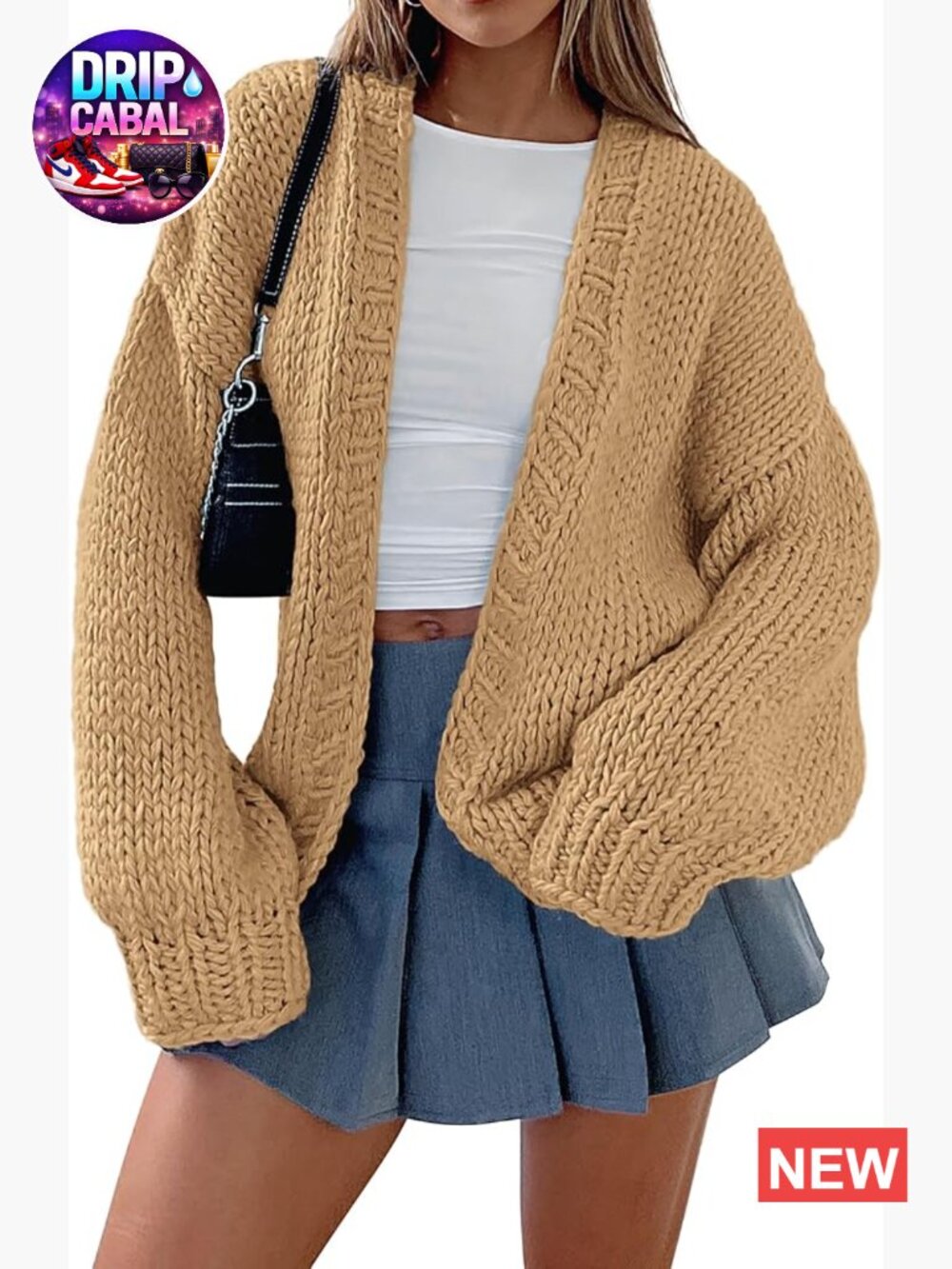 Oversized Open Front Long Sleeve Chunky Knit Cardigan Sweater Jacket